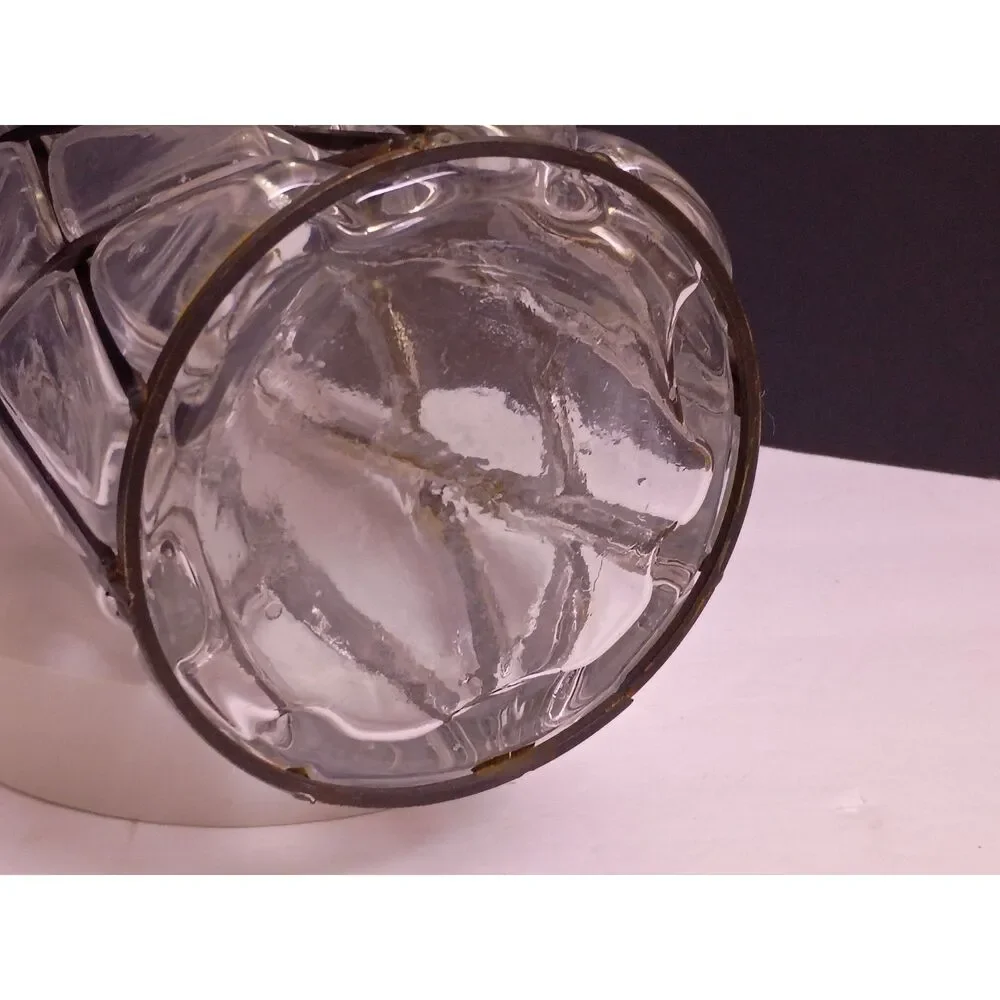 Geometric Molded Glass Industrial Style Farmhouse Everyday Vase - Picture 7 of 10